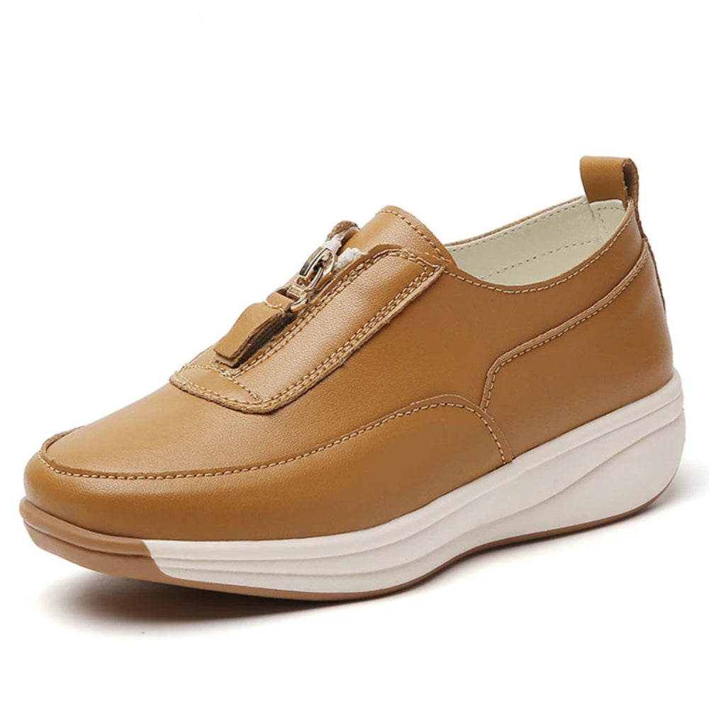 White Casual Flat Sneakers