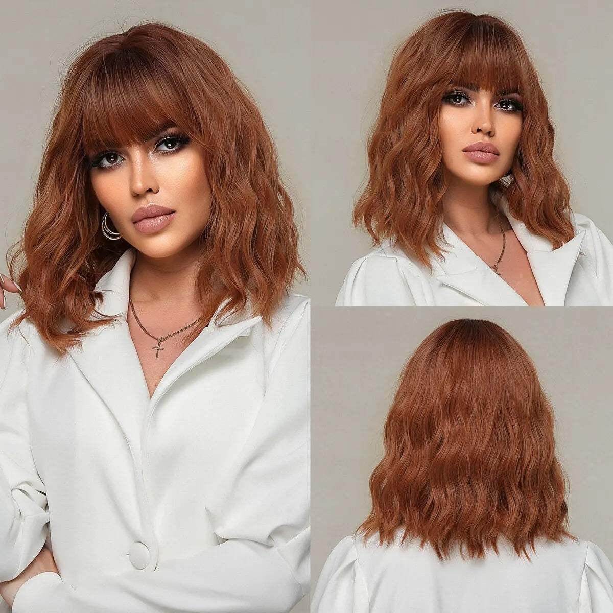 Grey Wavy Bob Wig