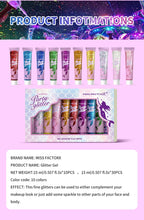 10 Piece Body Glitter Gel Set