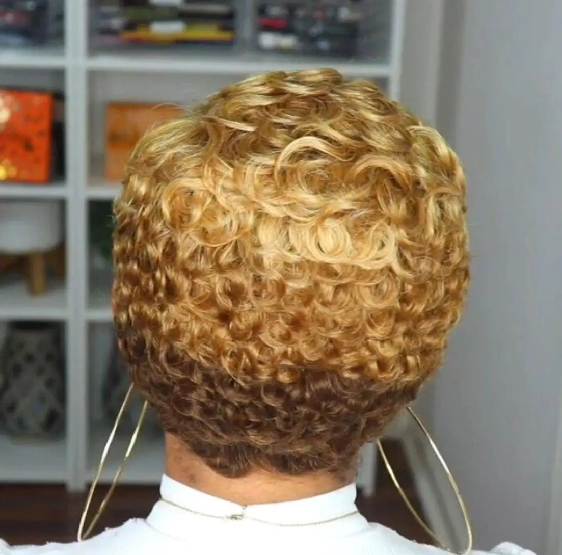 Short Curly Pixie Wig