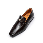 Elegant Square Toe Leather Loafers