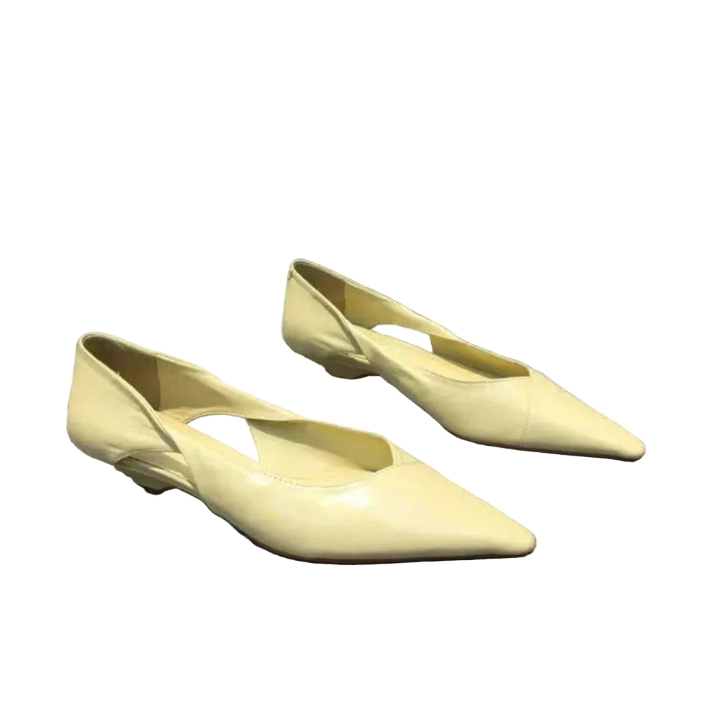 Blue Pointed Toe Low Heel Pumps