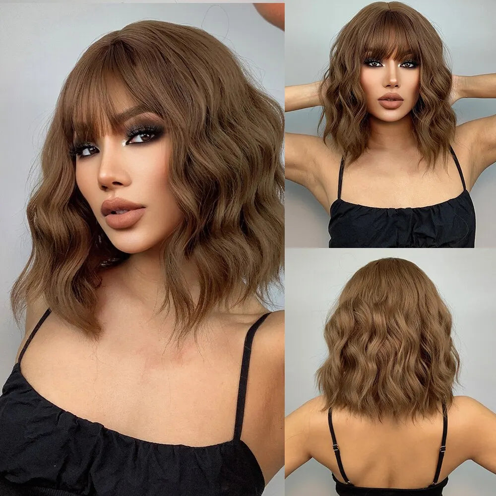 Grey Wavy Bob Wig