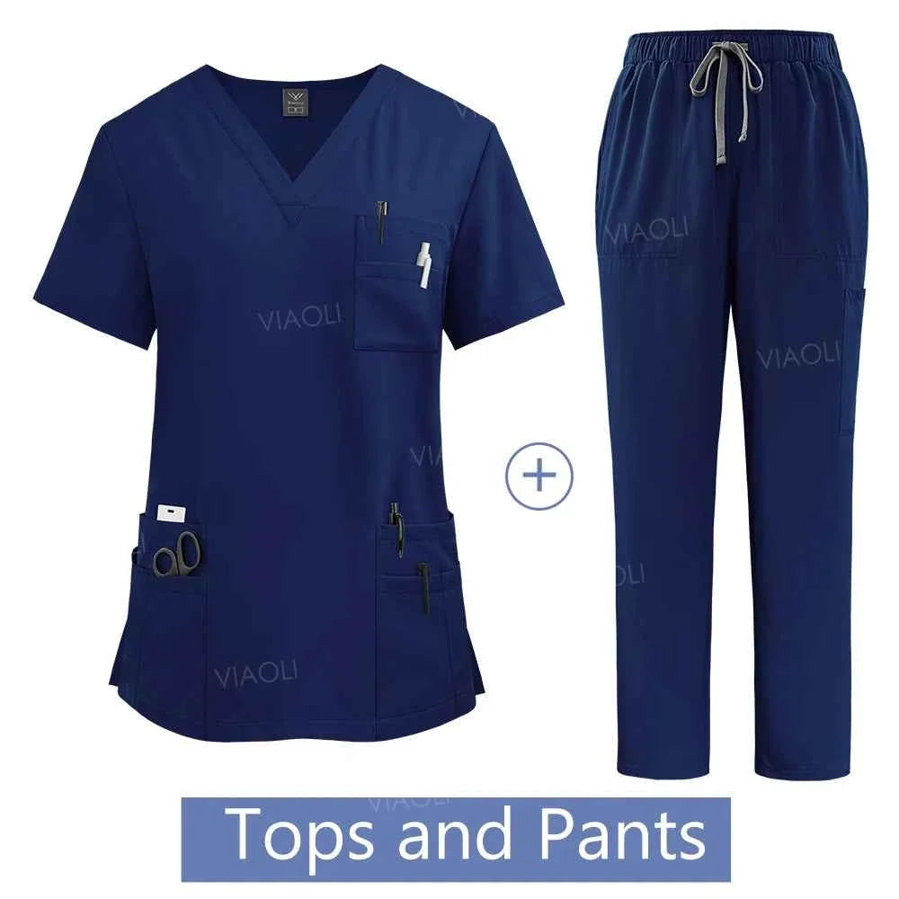 Women's Medical Scrub Uniform Set