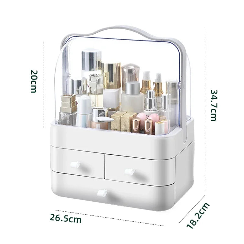 Dustproof Makeup Organizer With Drawer