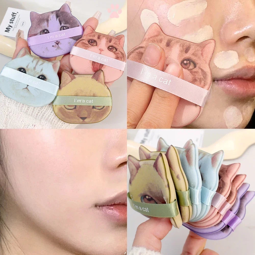 Cat Shaped Dual Use Makeup Puffs