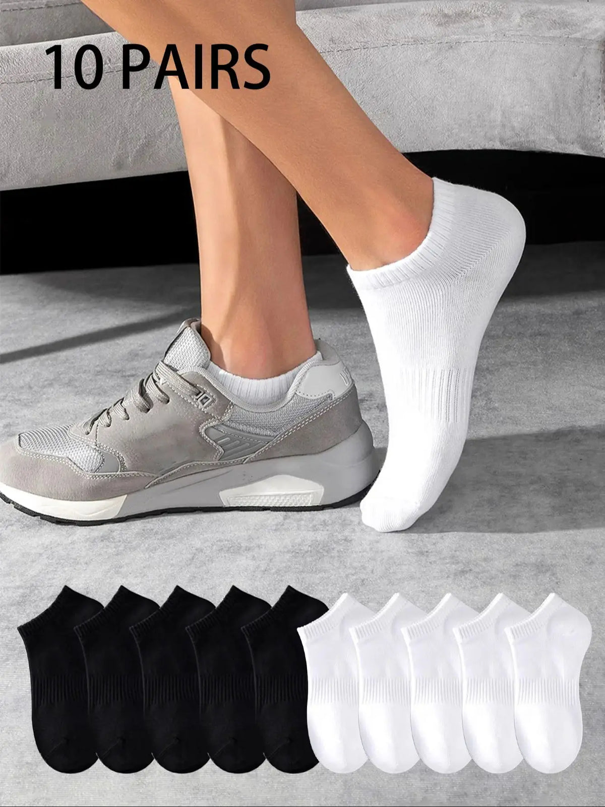 10 Pairs Low Cut Sports Socks
