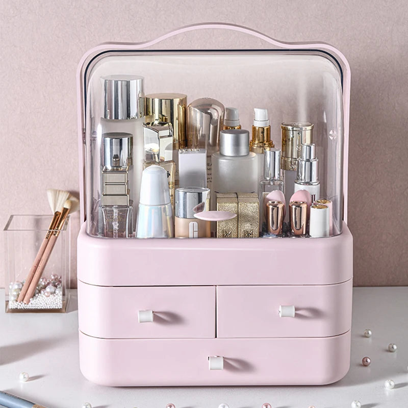 Dustproof Makeup Organizer With Drawer