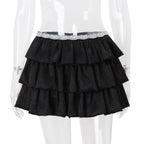 Pleated A-Line Mini Skirt