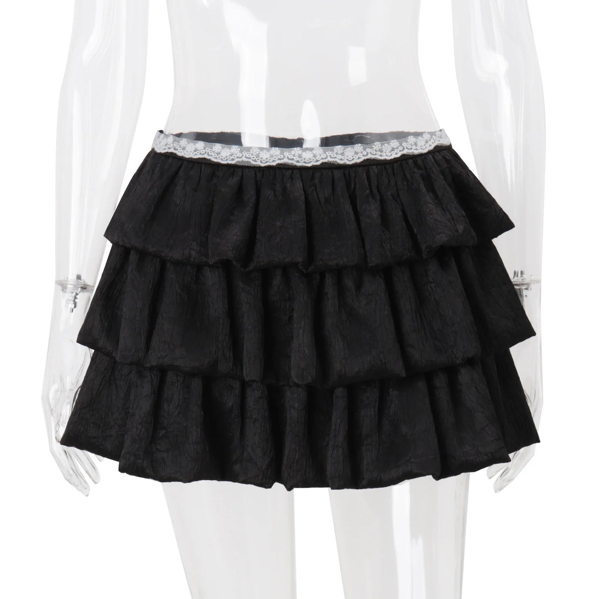 Pleated A-Line Mini Skirt