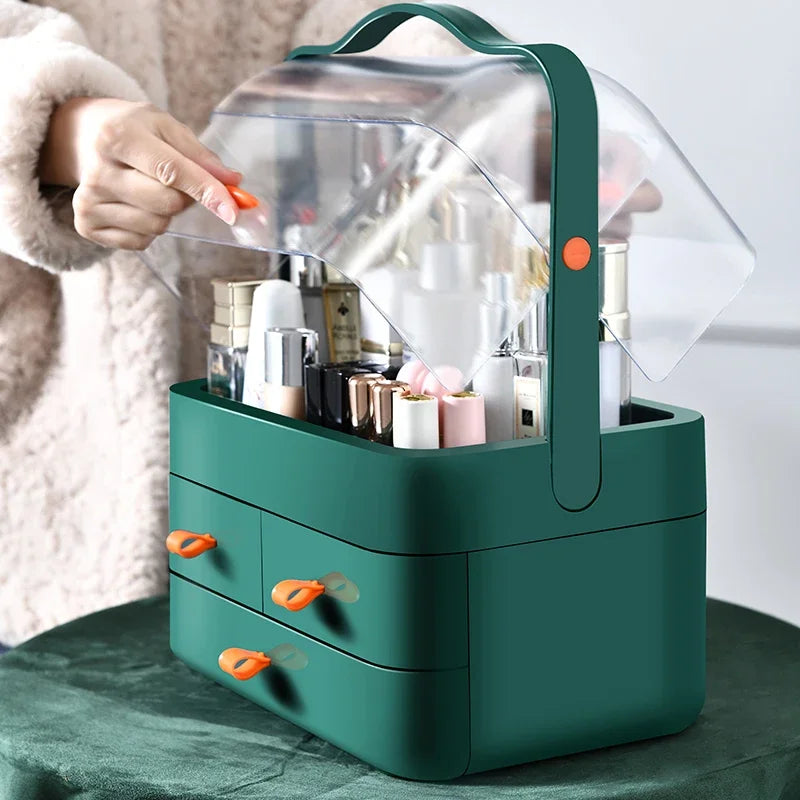 Dustproof Makeup Organizer With Drawer