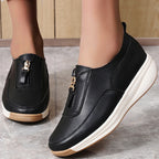 White Casual Flat Sneakers