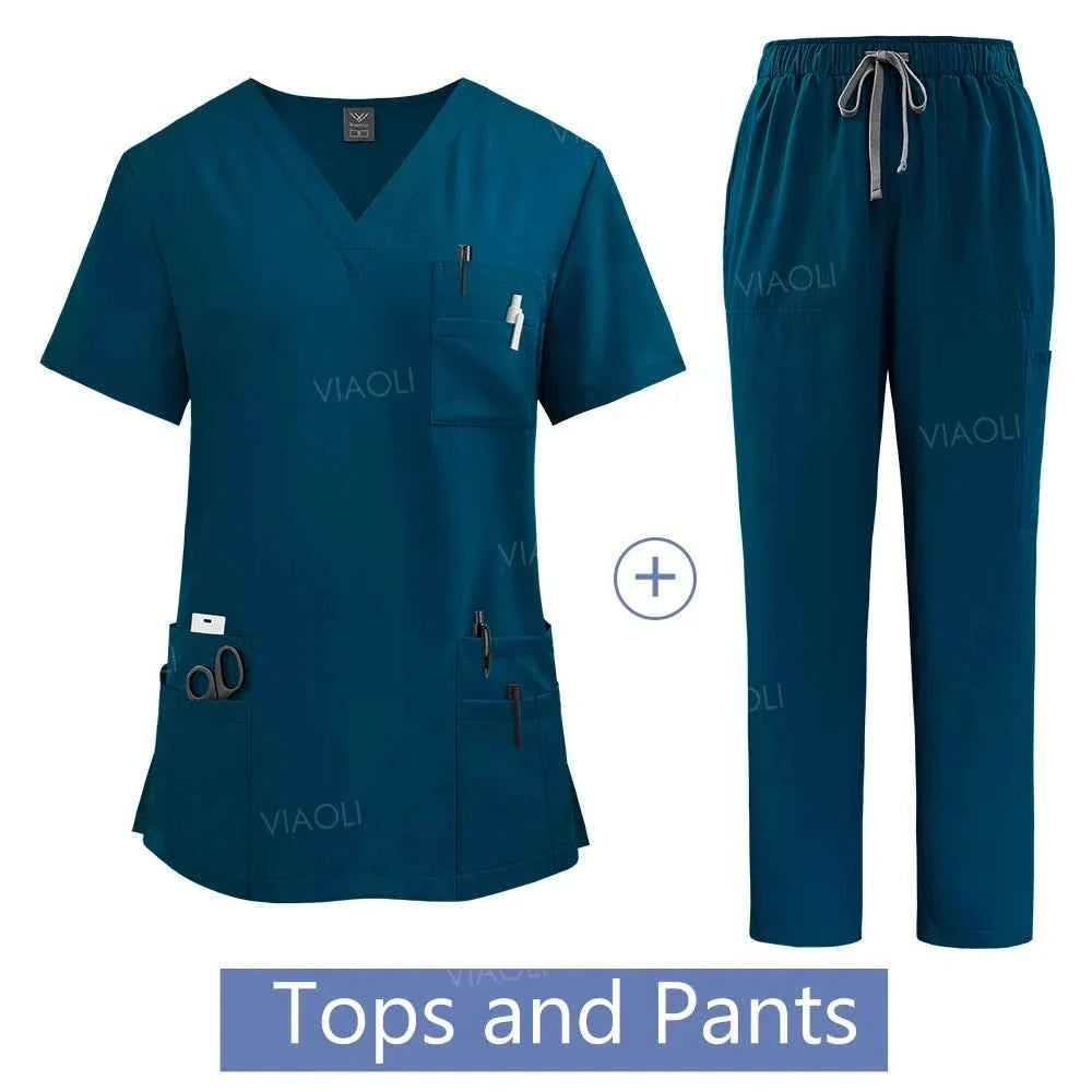 Women's Medical Scrub Uniform Set