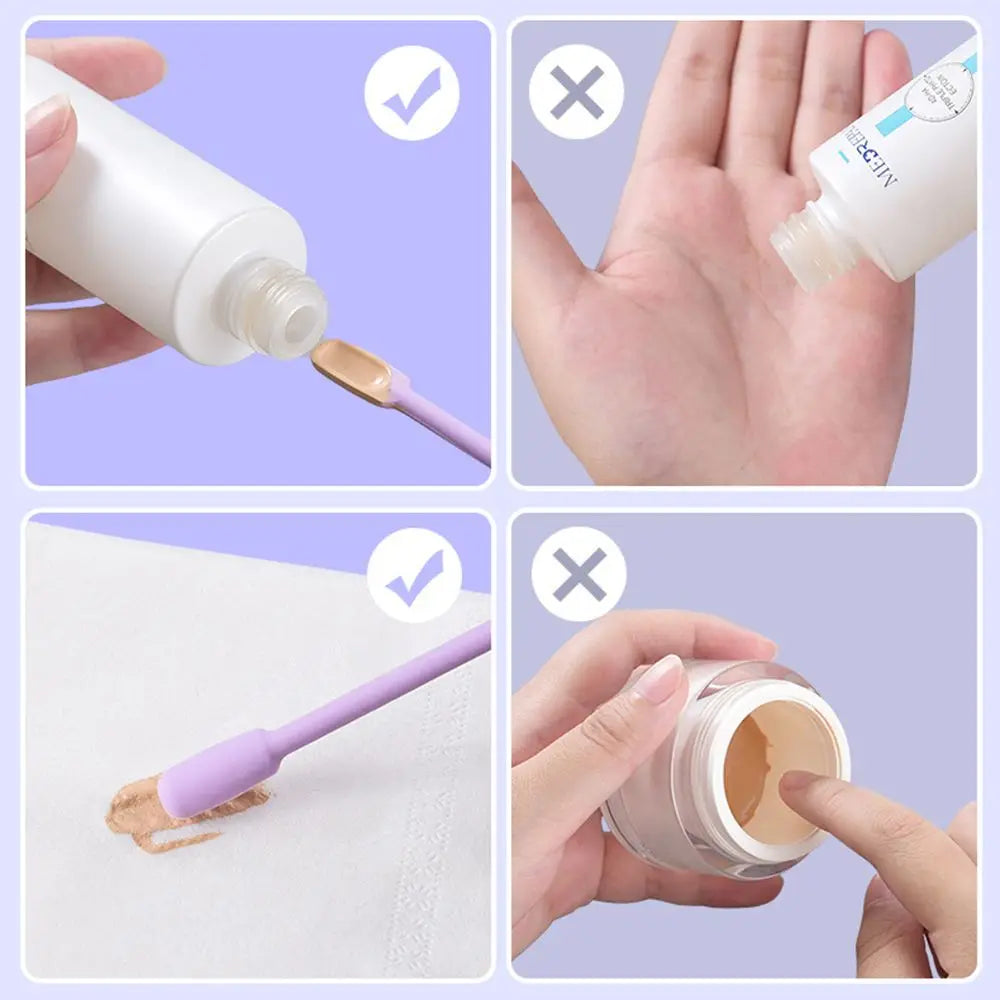 Double Head Silicone Cosmetic Spatulas