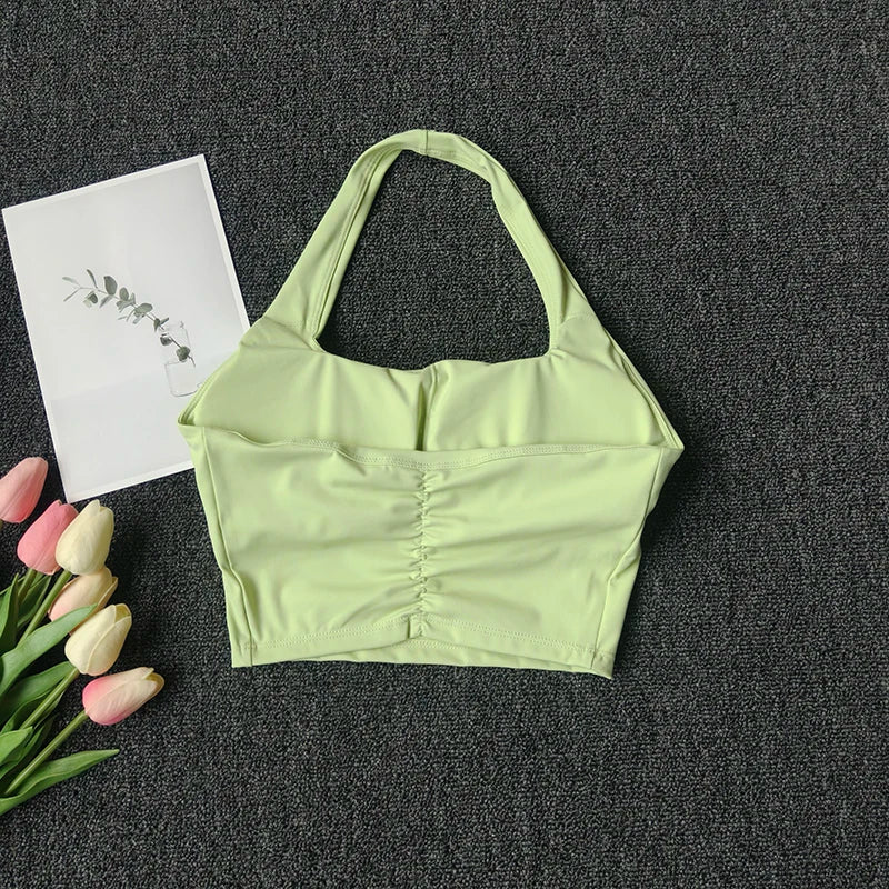 Halter Neck Medium Support Sports Bra