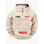 2026 Yamaha Autumn and Winter Vintage Heavy-Duty Men’s Fleece Hooded Sweater