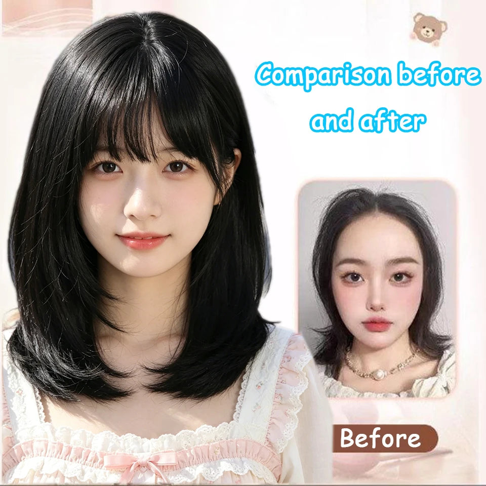 Straight Synthetic Bangs Wig