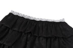 Pleated A-Line Mini Skirt