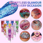 10 Piece Body Glitter Gel Set