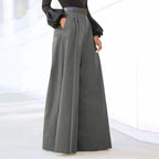 Women’s 2026 Summer Autumn Palazzo Pants - Printed Cropped Cotton Baggy Trousers with Pockets