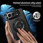 360 Rotatable Stand Magnetic Wireless Charging Phone Case for IPhone Duo Fold Tempered Glass Film Hinge Protective Cover