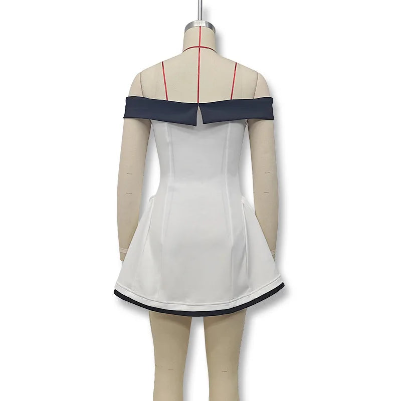 Contrast Ruffle Mini Dress