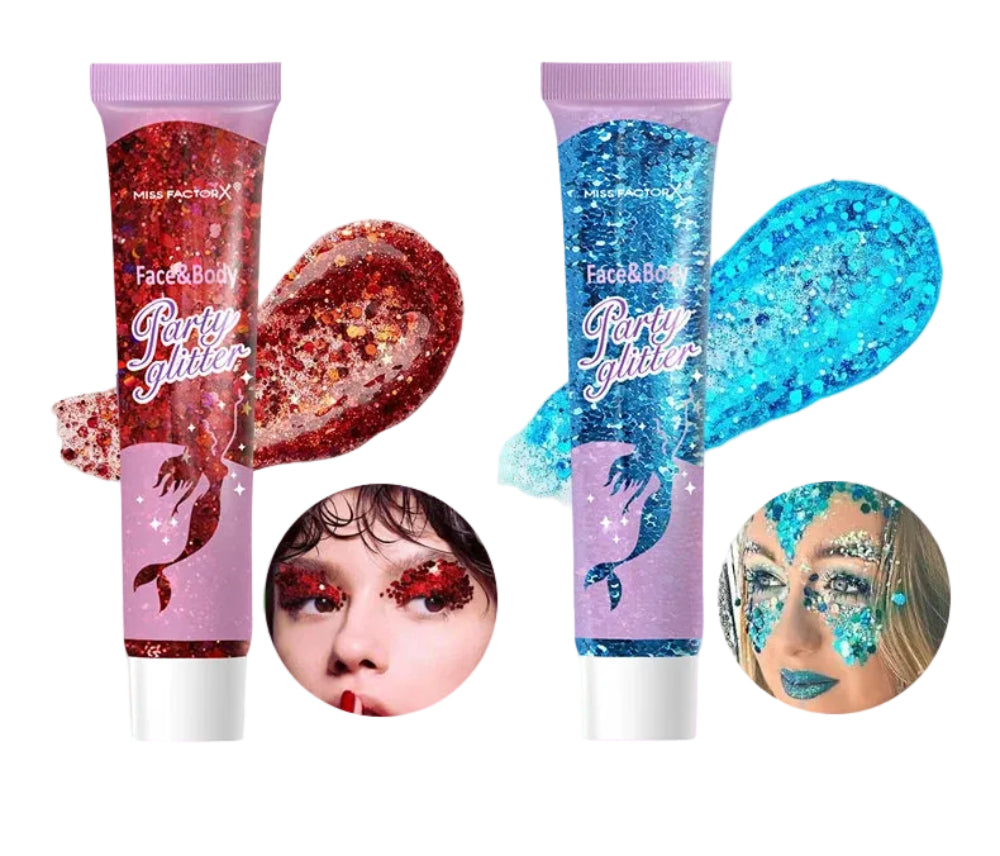 10 Piece Body Glitter Gel Set