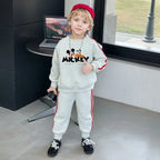 2026 Children cartoon character Side Stripe outfit Sets