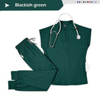 Spandex Stretch Medical Scrub Set Uniform