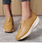 White Casual Flat Sneakers