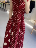 Polka Dot A-Line Midi Dress
