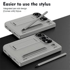 iPhone Duo Fold Bracket Phone Case With S Pen Hinge Protection Flim Glass Screen