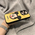 Mickey Mouse 3D PU Leather Shockproof iPhone Case – Cute & Protective for iPhone 13-17 Pro Max