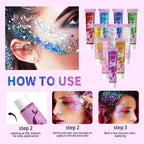 10 Piece Body Glitter Gel Set