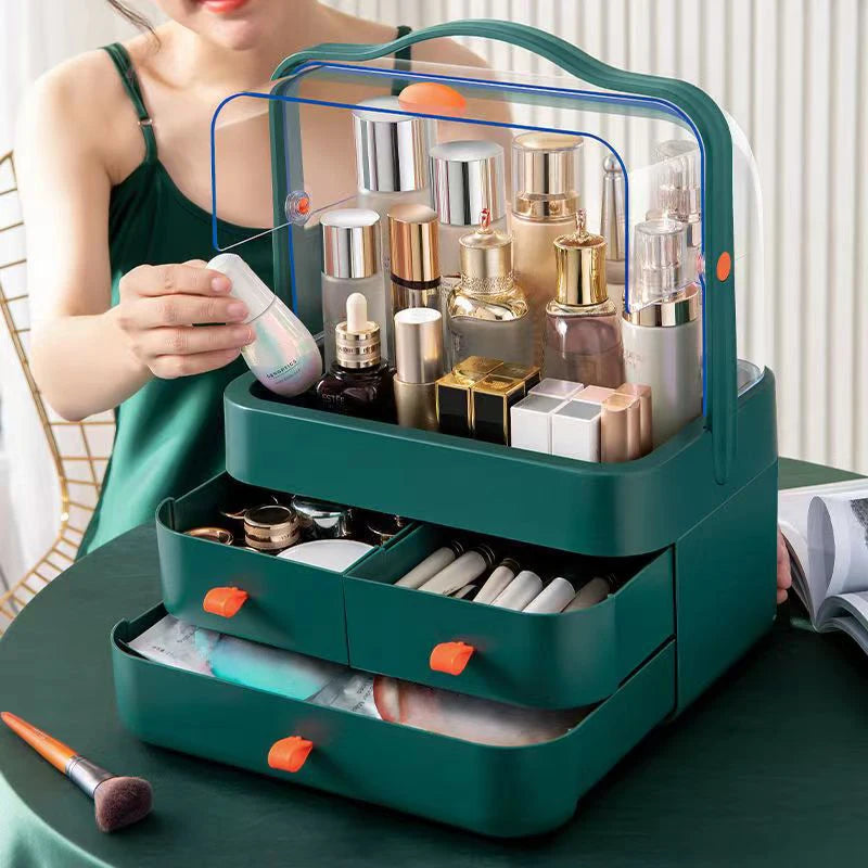 Dustproof Makeup Organizer With Drawer