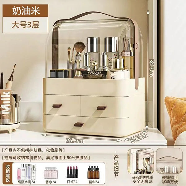 Dustproof Makeup Organizer With Drawer