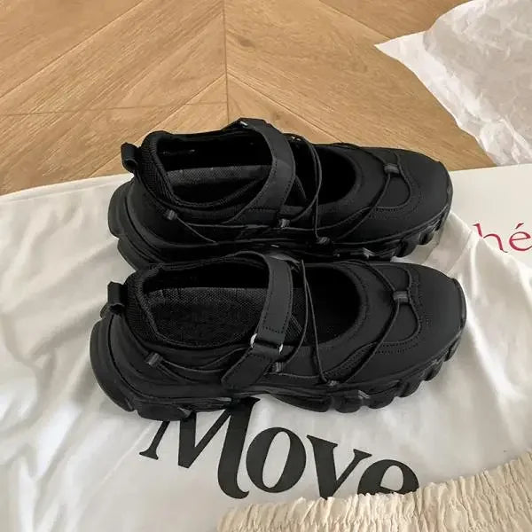 White Platform Casual Sneakers