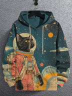 Cartoon Graffiti Cat 3d Print Zipper Hoodies Sweatshirts