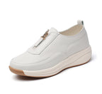 White Casual Flat Sneakers