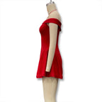 Contrast Ruffle Mini Dress