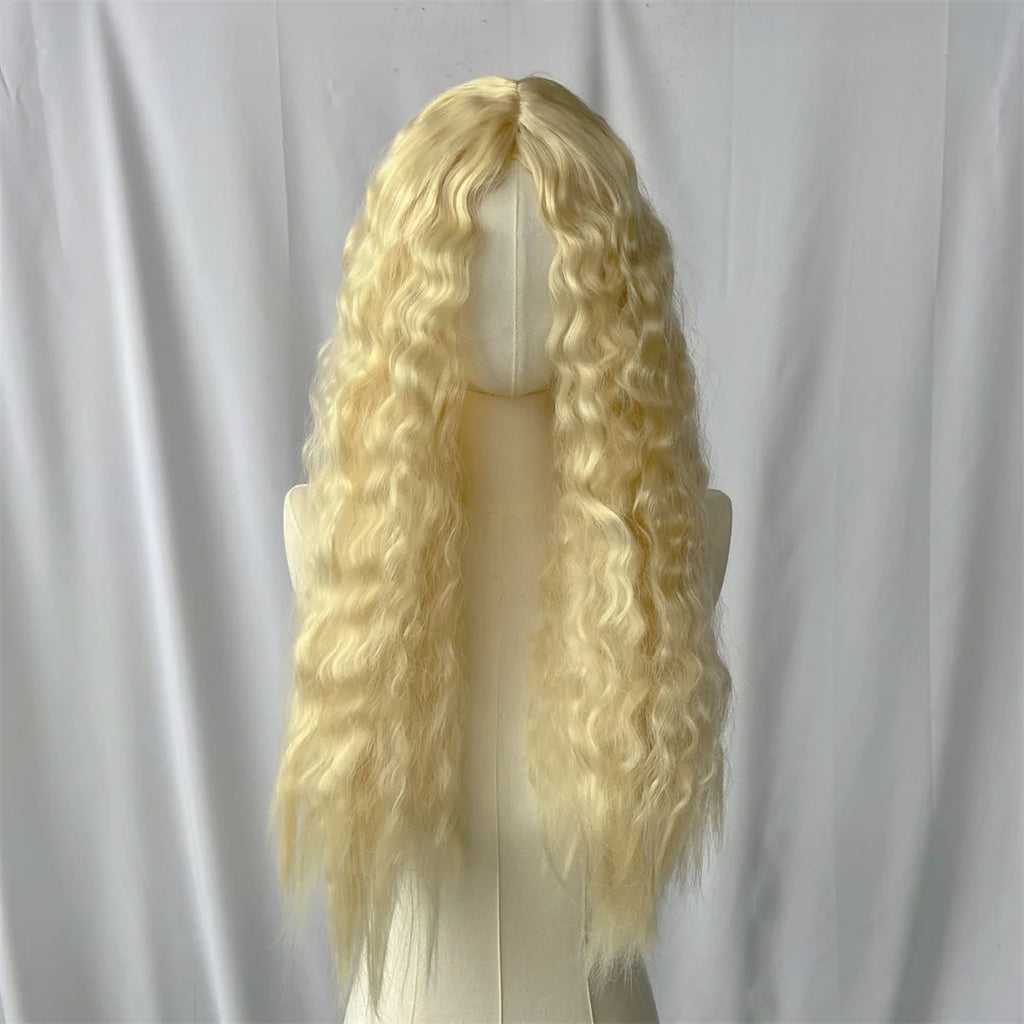 Long Blonde Curly Synthetic Wig