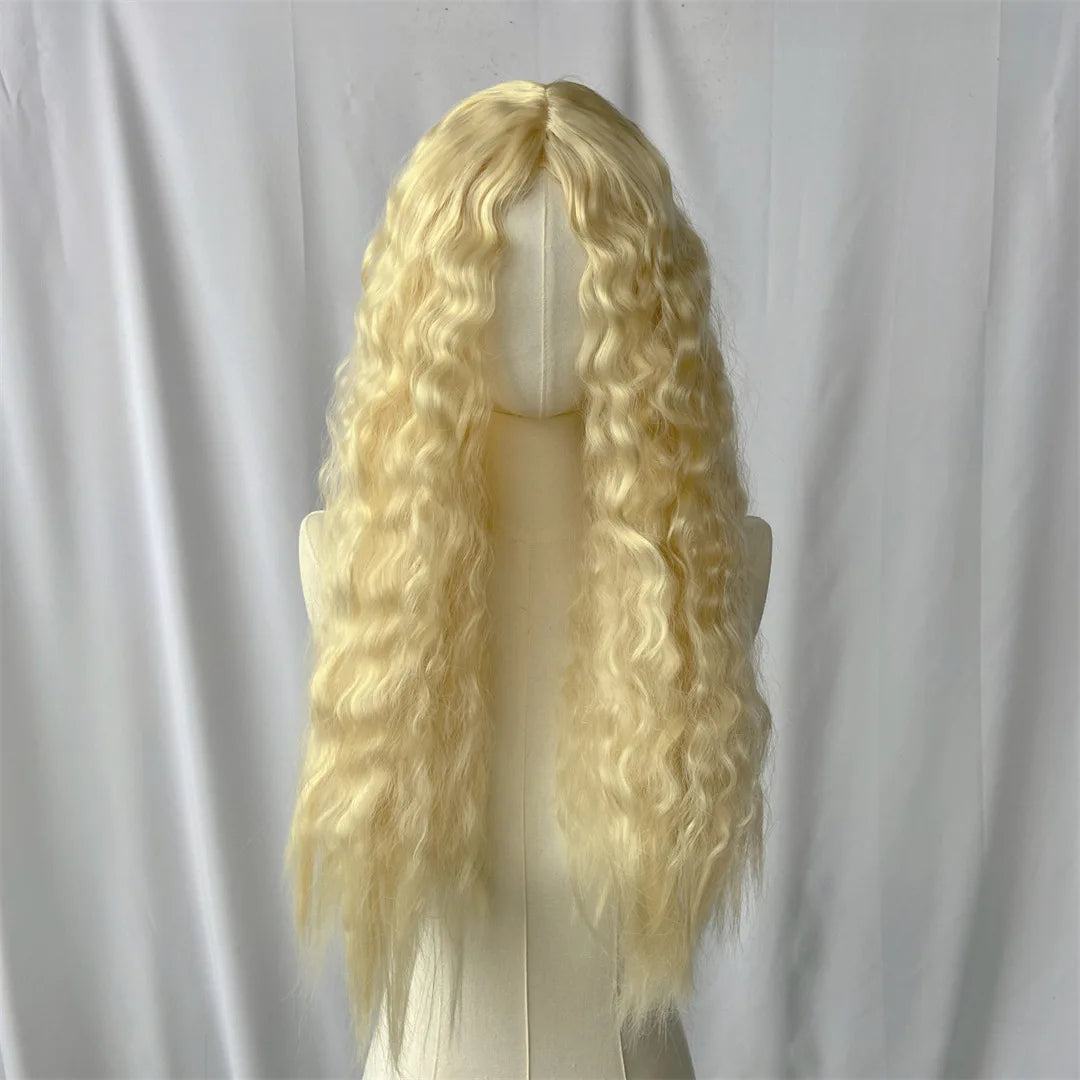 Long Blonde Curly Synthetic Wig