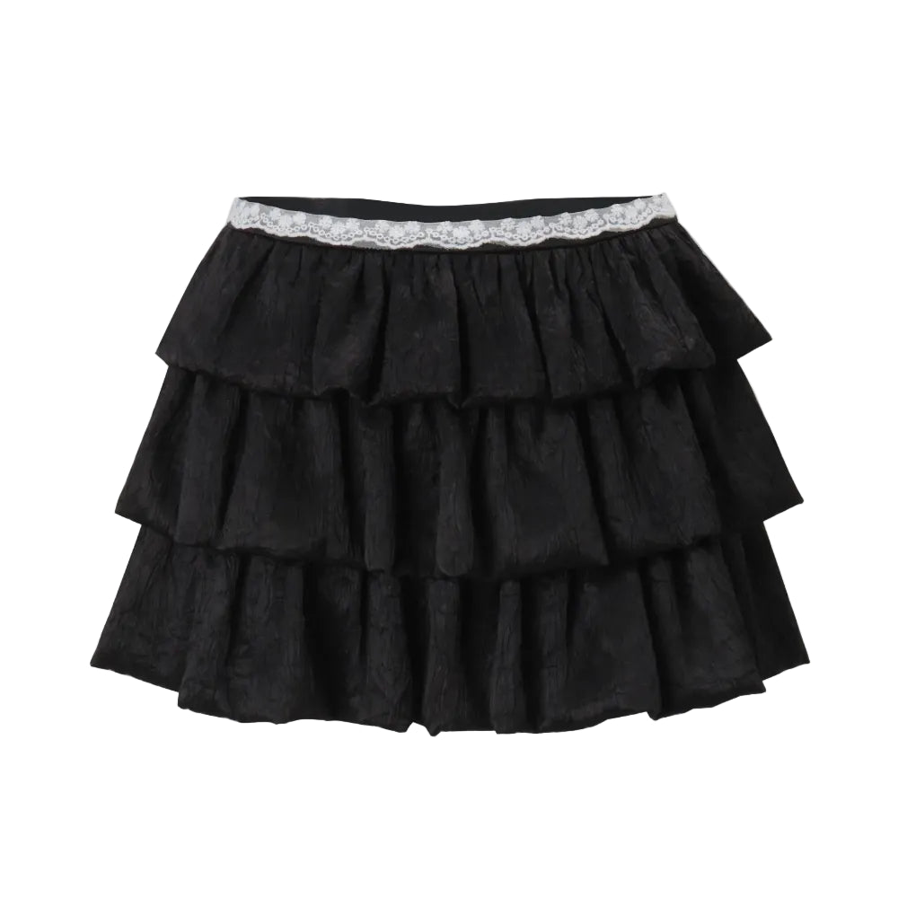 Pleated A-Line Mini Skirt