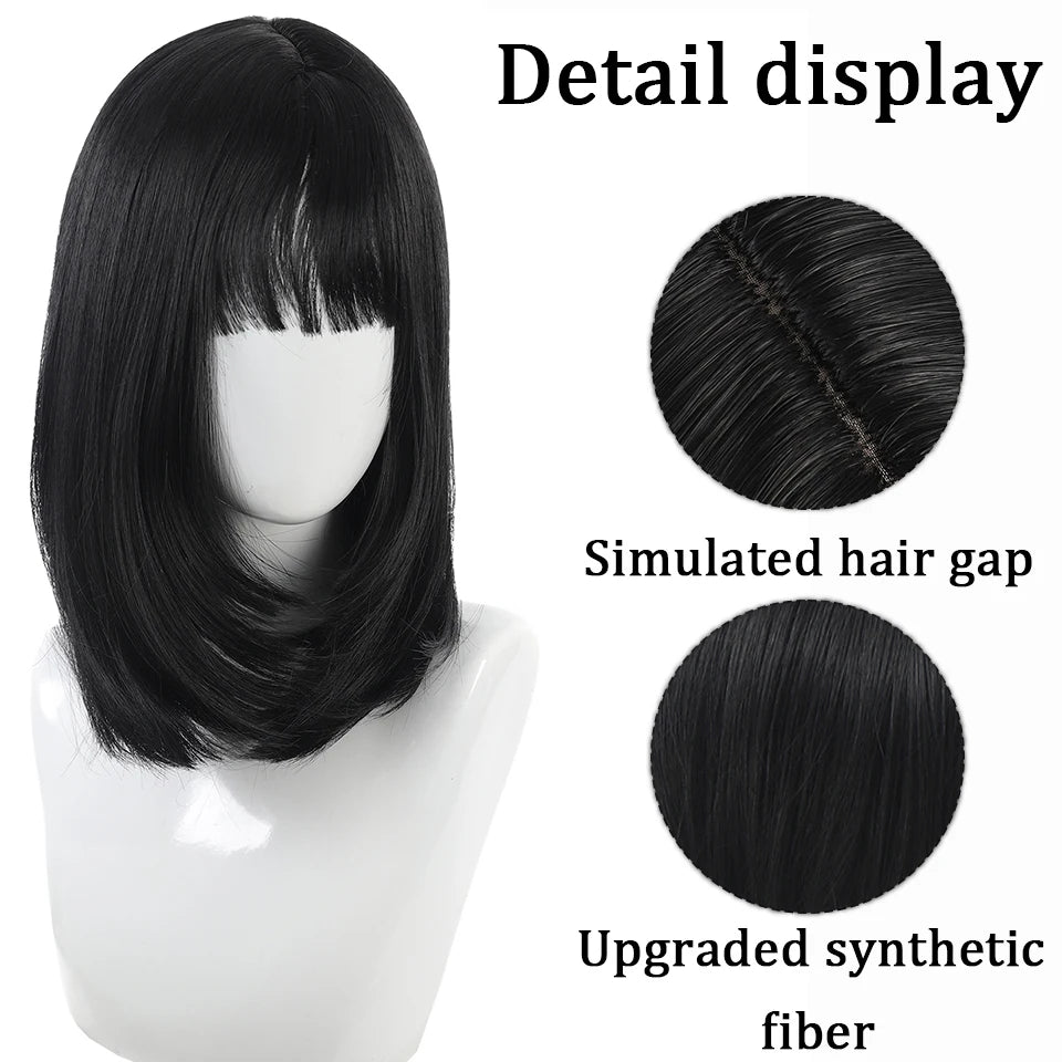 Straight Synthetic Bangs Wig