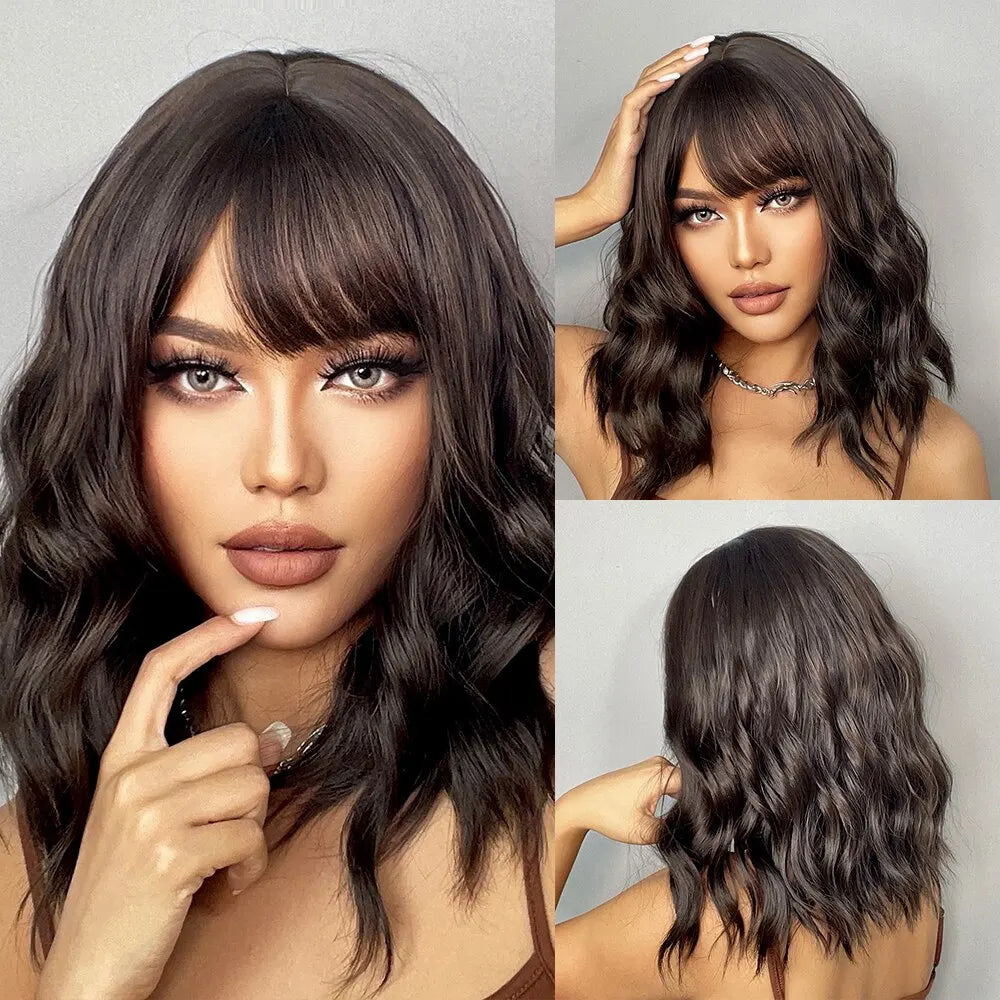 Grey Wavy Bob Wig