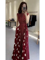 Polka Dot A-Line Midi Dress