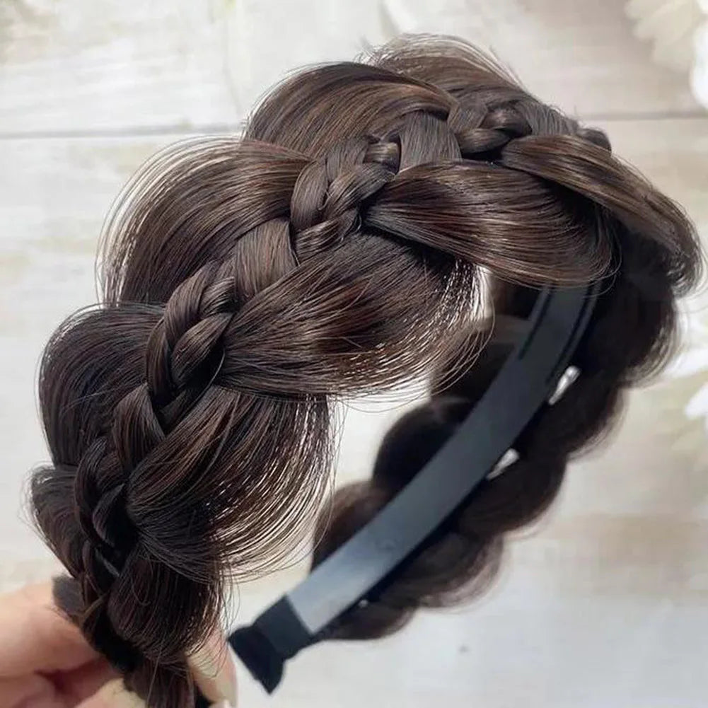 Wide Braided Retro Headband