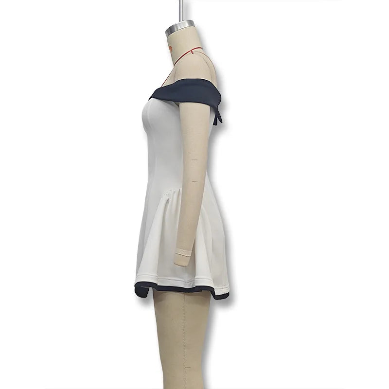 Contrast Ruffle Mini Dress