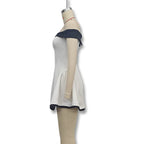 Contrast Ruffle Mini Dress