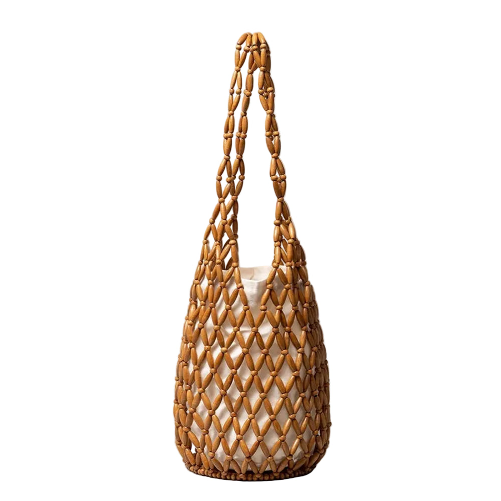 Women's Woven Bucket Shoulder Bag